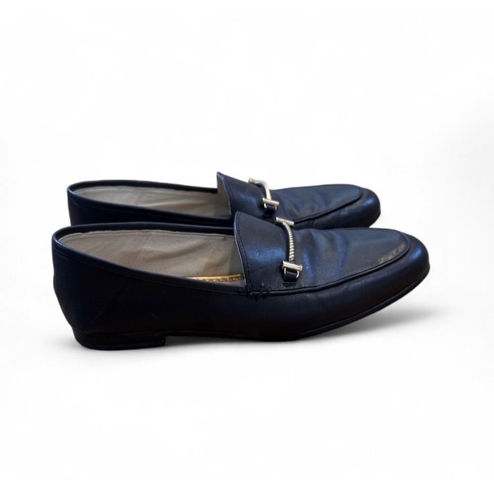 Sam Edelman Lior Black Leather Bit Loafers Gold Hardware Flats Womens 8M - Picture 5 of 8